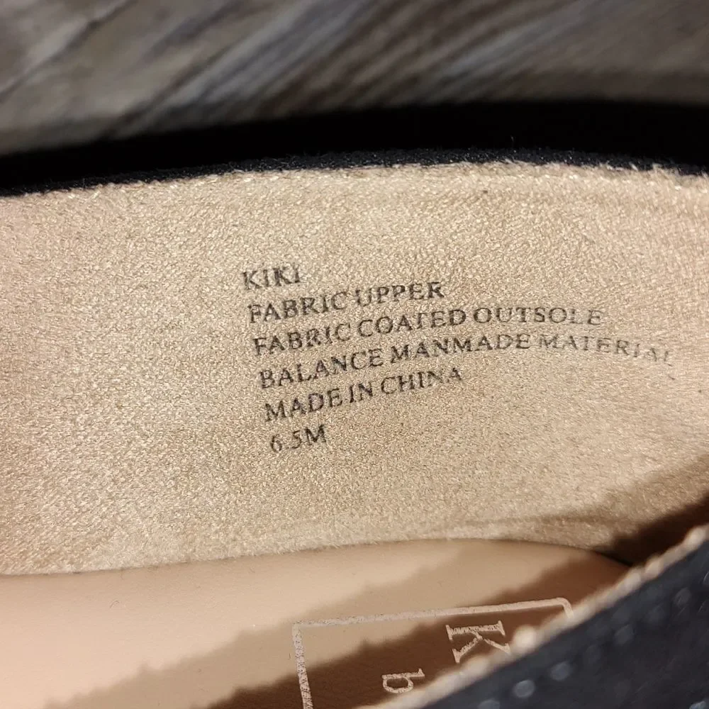 Kaari Blue™ Kiki  Black Knotted Espadrille Flats  Sz 6.5